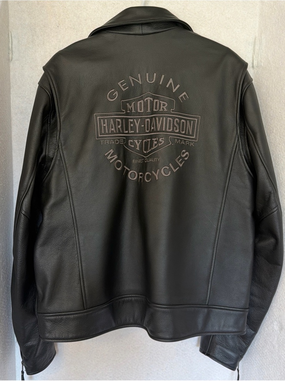 Men's 2009 Harley Davidson Heavy-Weight Leather Jacket Bar & Shield Logo Size XL
